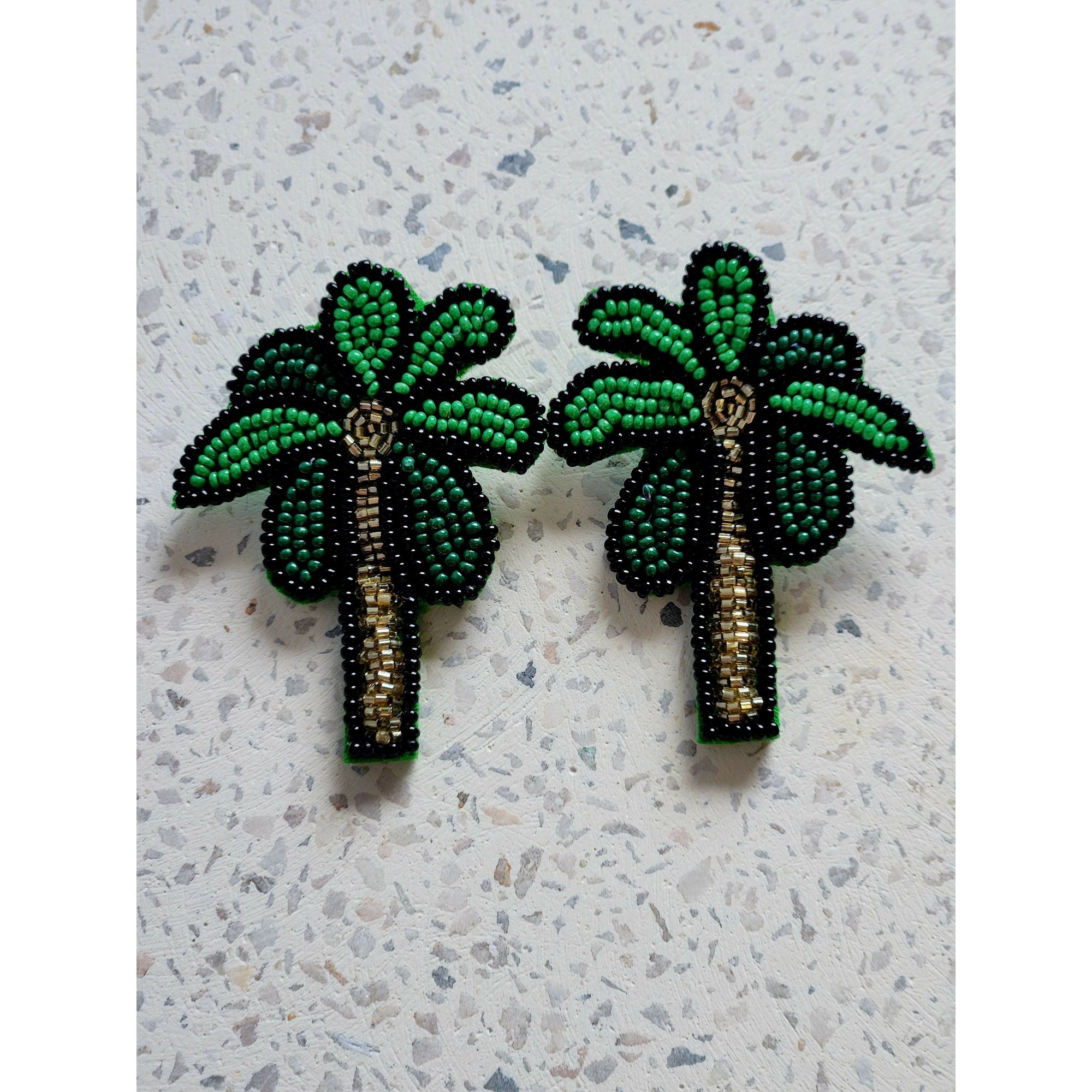 Beaded Earrings - Palms