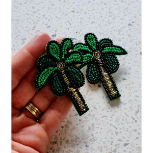 Beaded Earrings - Palms