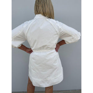 Palm Cove Tie Waist Dress - White