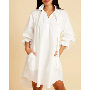 CC Shirt Dress - White