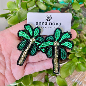 Beaded Earrings - Palms